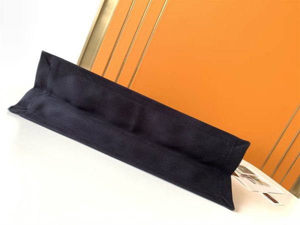 RIVE GAUCHE TOTE BAG IN LINEN AND LEATHER – WBY17 - Image 4
