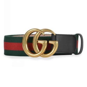 GUCCI GG BELT CUIR GREEN/RED LEATHER NE.RO – B013
