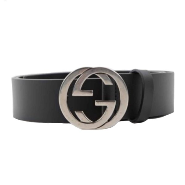 GUCCI INTERLOCKING-G LEATHER BELT – B12
