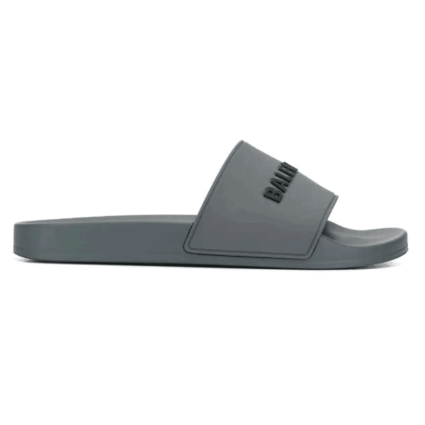 BALENCIAGA RUBBER LOGO POOL SLIDE SANDALS – BBS8
