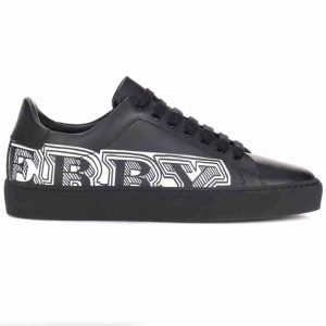 BURBERRY PRINTED LEATHER SNEAKERS – BBR9