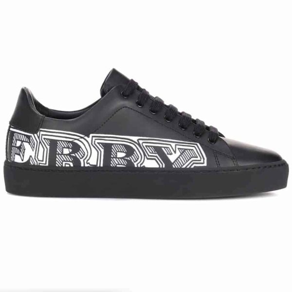 BURBERRY PRINTED LEATHER SNEAKERS – BBR9
