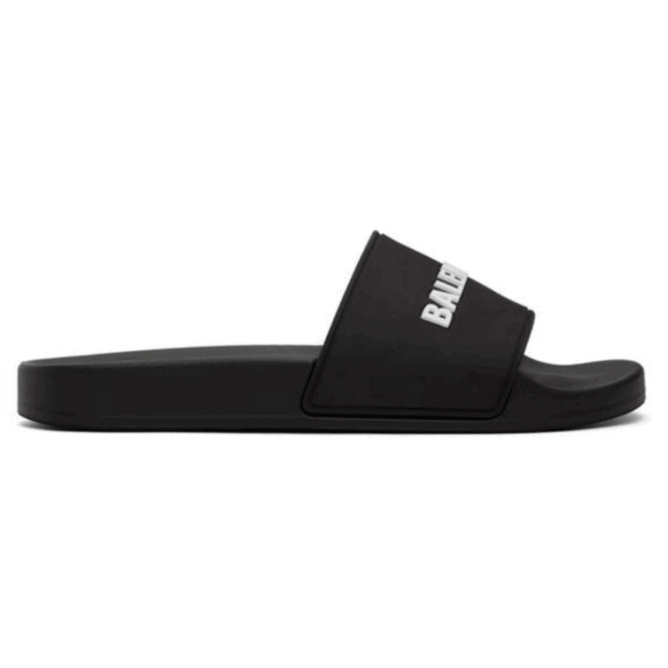 BALENCIAGA RUBBER LOGO POOL SLIDE SANDALS – BBS05