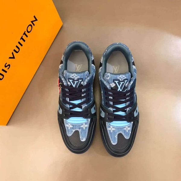 LOUIS VUITTON X NIGO TRAINER SNEAKERS IN BLUE – LSVT129 - Image 6