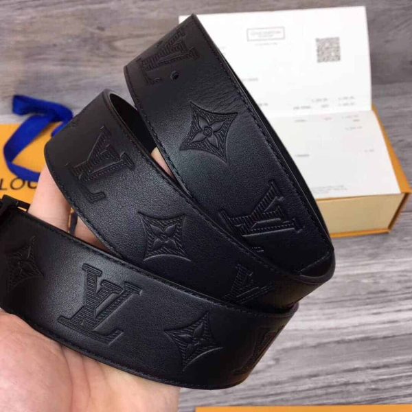 LOUIS VUITTON SHAPE BELT MONOGRAM SHADOW 40 MM BLACK – B113 - Image 7