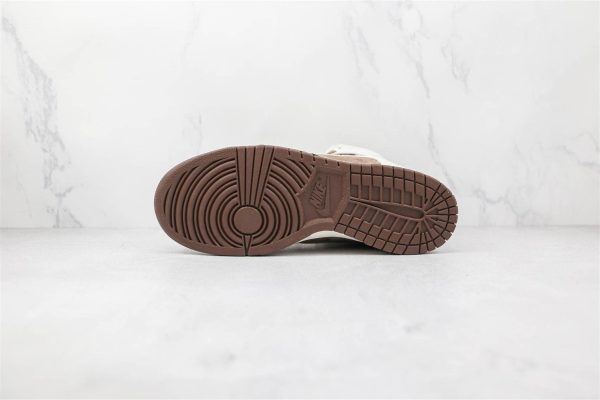 OFF WHITE X NIKE DUNK HIGH LIGHT CHOCOLATE – NK65 - Image 4