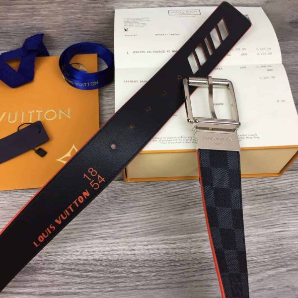 LOUIS VUITTON DA.MIER PRINT 40MM RE.VERSIBLE BELT – B136 - Image 4