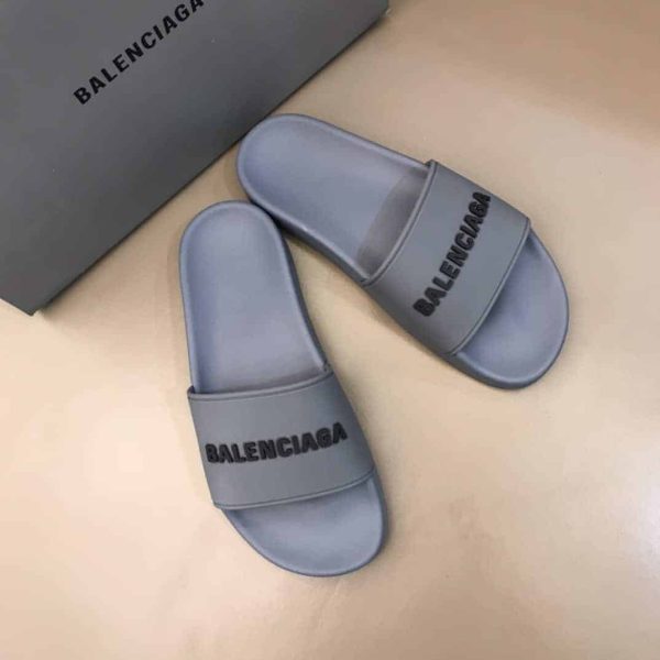 BALENCIAGA RUBBER LOGO POOL SLIDE SANDALS – BBS8 - Image 2