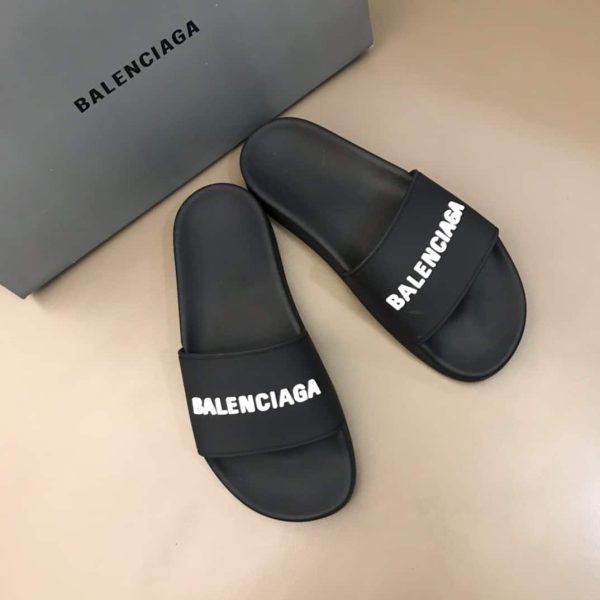 BALENCIAGA RUBBER LOGO POOL SLIDE SANDALS – BBS05 - Image 2