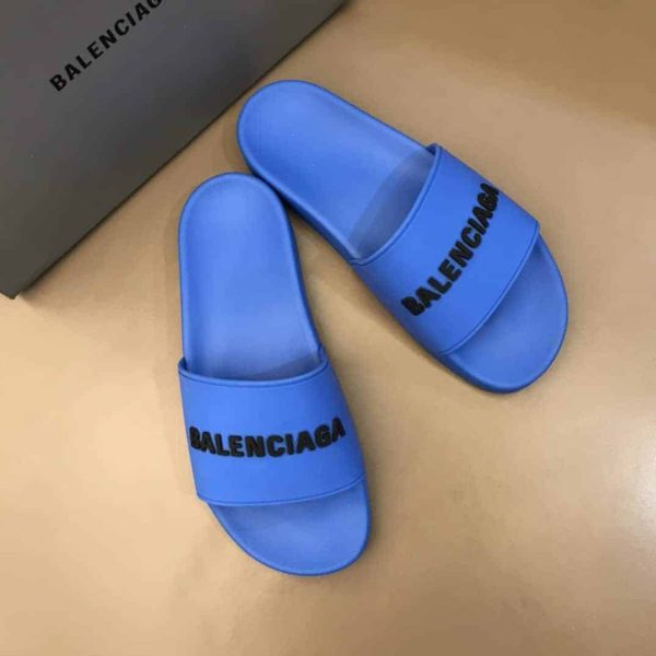 BALENCIAGA RUBBER LOGO POOL SLIDE SANDALS – BBS1 - Image 2