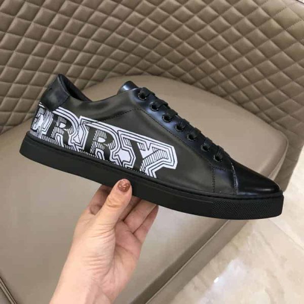 BURBERRY PRINTED LEATHER SNEAKERS – BBR9 - Image 2