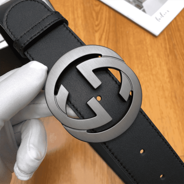 GUCCI INTERLOCKING-G LEATHER BELT – B12 - Image 2