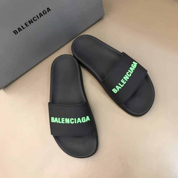 BALENCIAGA RUBBER LOGO POOL SLIDE SANDALS – BBS3 - Image 2