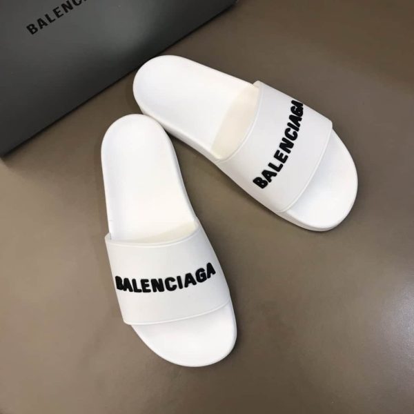 BALENCIAGA RUBBER LOGO POOL SLIDE SANDALS – BBS7 - Image 2