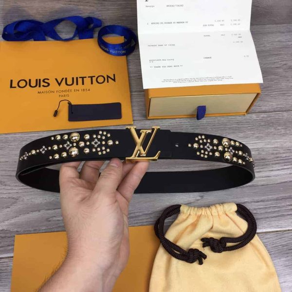 LOUIS VUITTON CALF LEATHER LV ICONIC 35MM BELT – B122 - Image 2