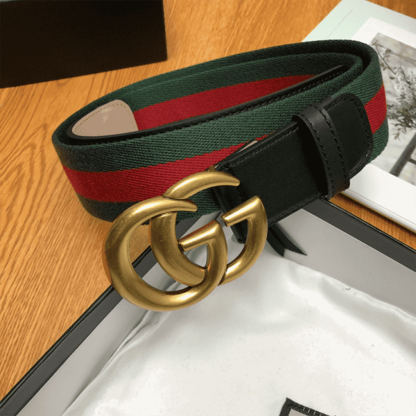 GUCCI GG BELT CUIR GREEN/RED LEATHER NE.RO – B013 - Image 2