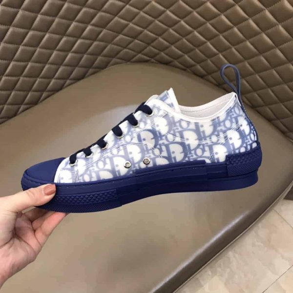 DIOR B23 LOW-TOP SNEAKER IN BLUE DIOR OBLIQUE – CD28 - Image 8