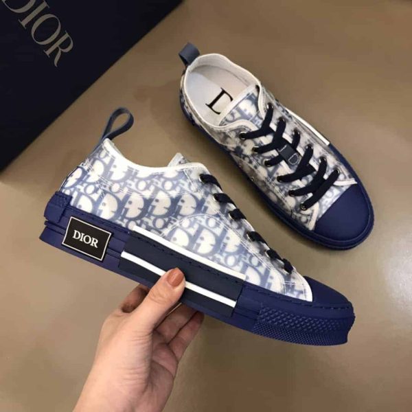 DIOR B23 LOW-TOP SNEAKER IN BLUE DIOR OBLIQUE – CD28 - Image 6