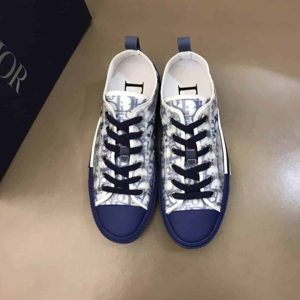 DIOR B23 LOW-TOP SNEAKER IN BLUE DIOR OBLIQUE – CD28 - Image 4