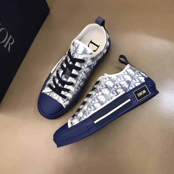 DIOR B23 LOW-TOP SNEAKER IN BLUE DIOR OBLIQUE – CD28 - Image 3