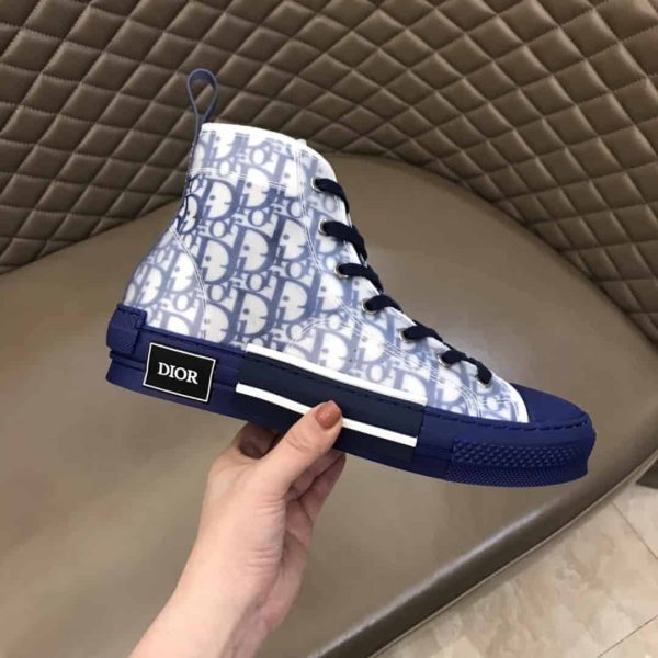 DIOR B23 HIGH-TOP SNEAKER IN BLUE DIOR OBLIQUE – CD029 - Image 2