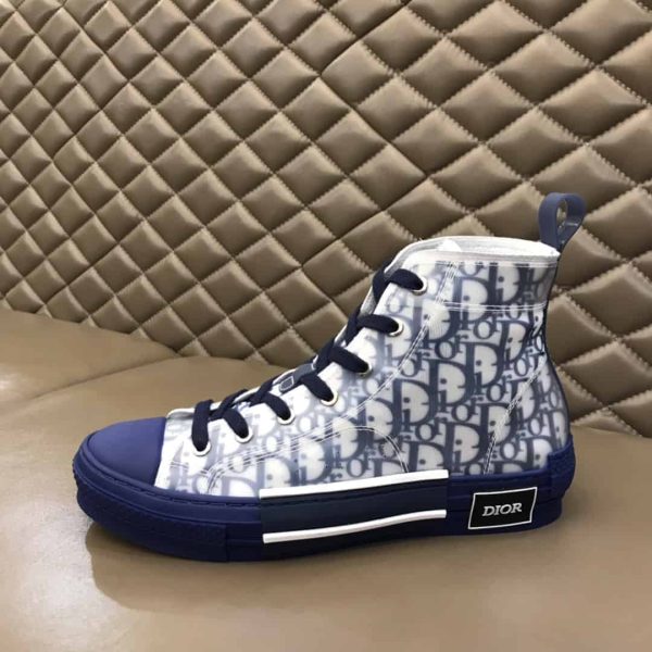 DIOR B23 HIGH-TOP SNEAKER IN BLUE DIOR OBLIQUE – CD029 - Image 5