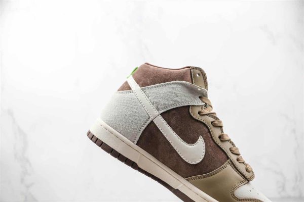 OFF WHITE X NIKE DUNK HIGH LIGHT CHOCOLATE – NK65 - Image 8