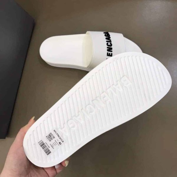 BALENCIAGA RUBBER LOGO POOL SLIDE SANDALS – BBS7 - Image 3