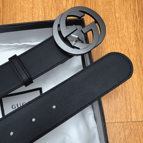 GUCCI INTERLOCKING-G LEATHER BELT – B12 - Image 7