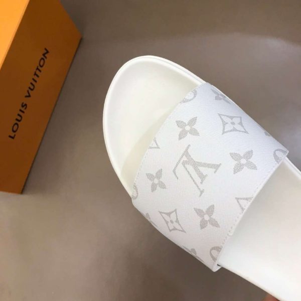 LOUIS VUITTON WHITE MONOGRAM SLIDES – LSVT43 - Image 3