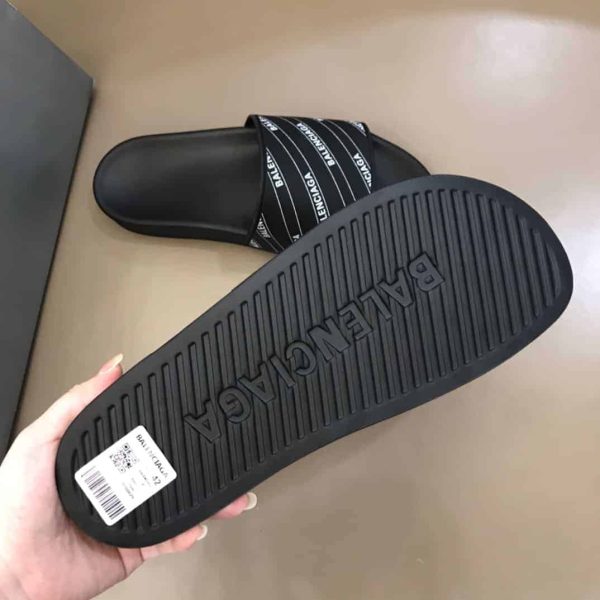 BALENCIAGA RUBBER LOGO POOL SLIDE SANDALS – BBS6 - Image 3