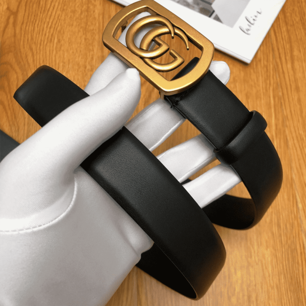 GUCCI BELT WITH FRAMED DOUBLE G BUCKLE – B8 - Image 7