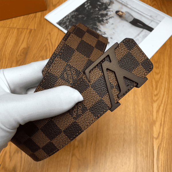 LOUIS VUITTON DAMIER EBENE LV INITIALES BELT – B31 - Image 8