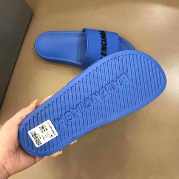 BALENCIAGA RUBBER LOGO POOL SLIDE SANDALS – BBS1 - Image 3