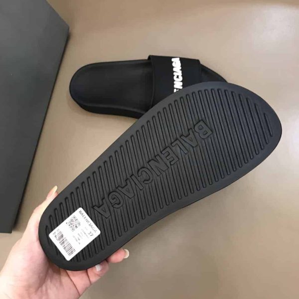BALENCIAGA RUBBER LOGO POOL SLIDE SANDALS – BBS05 - Image 3