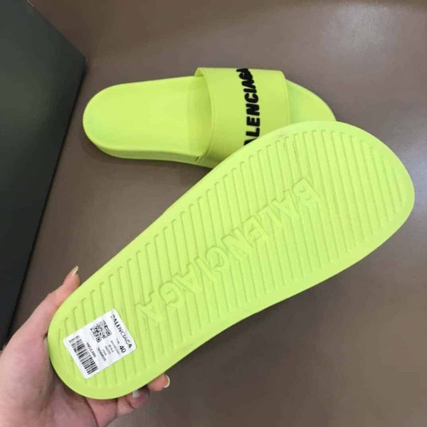 BALENCIAGA RUBBER LOGO POOL SLIDE SANDALS – BBS2 - Image 3