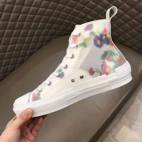 DIOR FLOWERS TECHNICAL CANVAS “B23” HIGH-TOP SNEAKER – CD12 - Image 8