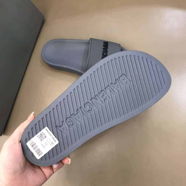 BALENCIAGA RUBBER LOGO POOL SLIDE SANDALS – BBS8 - Image 3