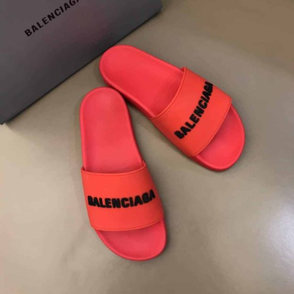 BALENCIAGA RUBBER LOGO POOL SLIDE SANDALS – BBS4 - Image 2