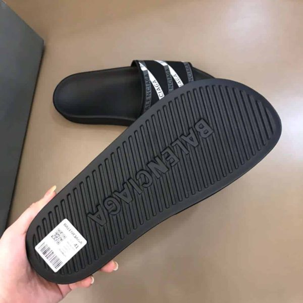 BALENCIAGA RUBBER LOGO POOL SLIDE SANDALS – BBS9 - Image 3