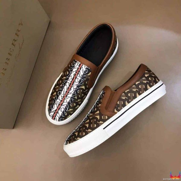 BURBERRY LEATHER VINGATE SNEAKER- BBR81 - Image 7