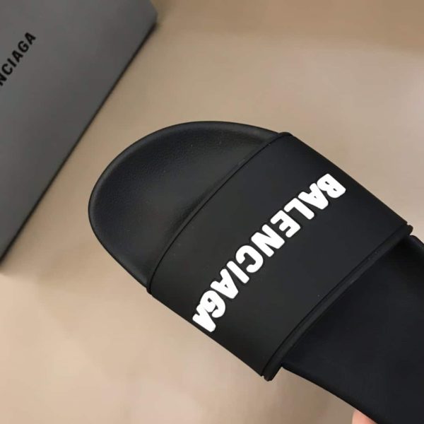 BALENCIAGA RUBBER LOGO POOL SLIDE SANDALS – BBS05 - Image 4