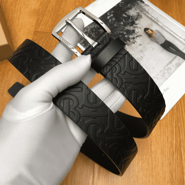 BURBERRY MONOGRAM LEATHER BELT – B22 - Image 7