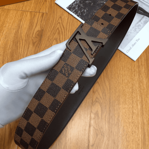 LOUIS VUITTON DAMIER EBENE LV INITIALES BELT – B31 - Image 7
