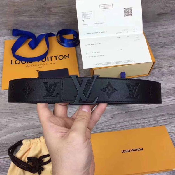 LOUIS VUITTON SHAPE BELT MONOGRAM SHADOW 40 MM BLACK – B113 - Image 8
