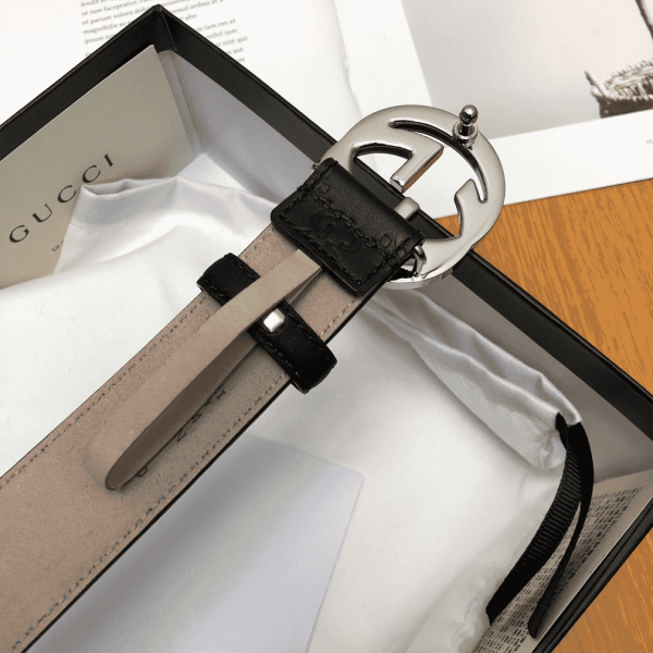 GUCCI INTERLOCKING-G LEATHER BELT – B7 - Image 7