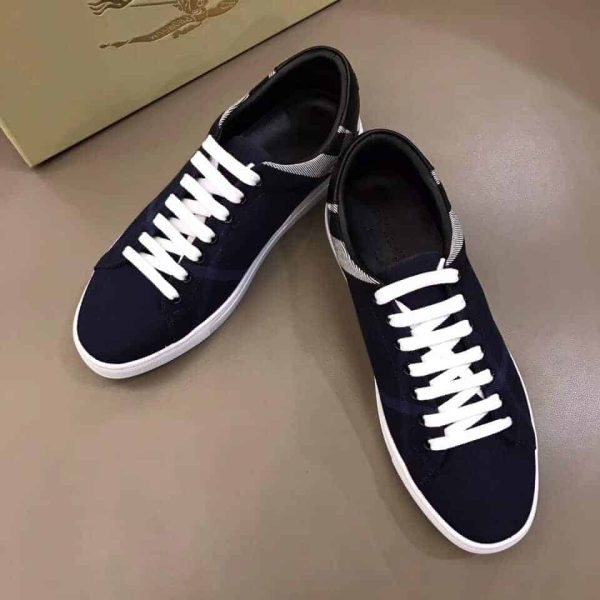 BURBERRY ALBERT HOUSE CHECK & LEATHER LOW-TOP SNEAKER – BBR4 - Image 3
