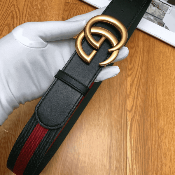 GUCCI GG BELT CUIR GREEN/RED LEATHER NE.RO – B013 - Image 7