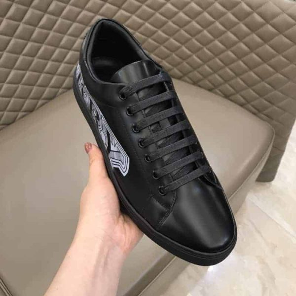 BURBERRY PRINTED LEATHER SNEAKERS – BBR9 - Image 7