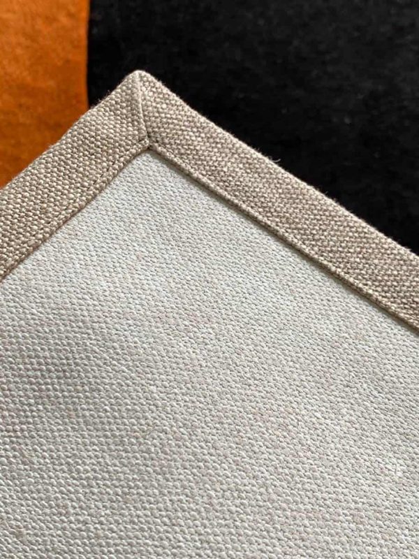 RIVE GAUCHE TOTE BAG IN LINEN AND LEATHER – WBY16 - Image 6